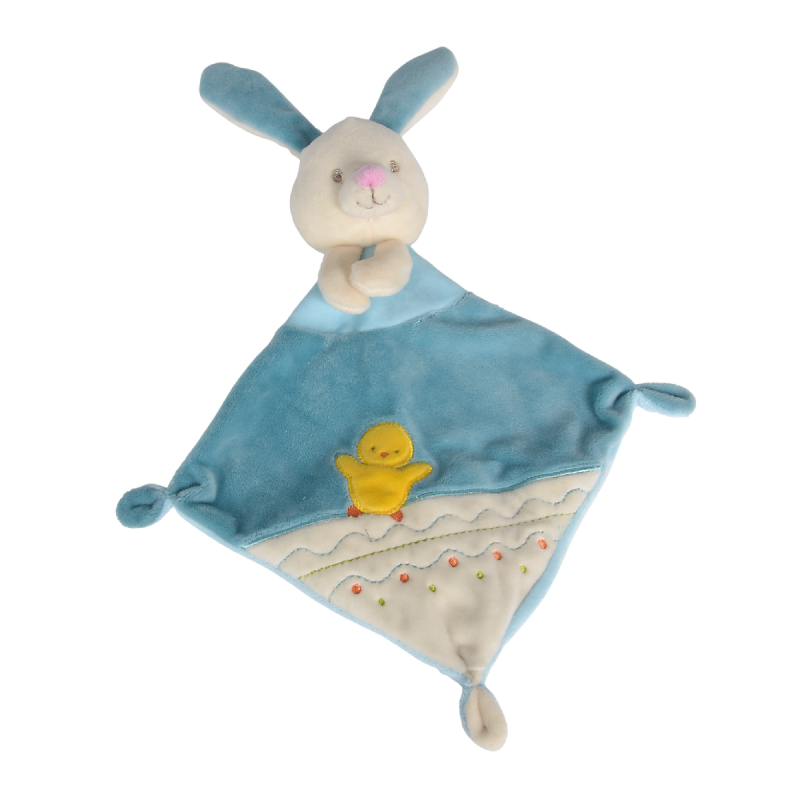  bunny baby comforter blue rabbit 